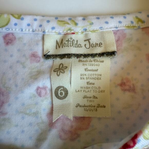 Matilda Jane Georgia It's A Wonderful Parade Floral Ruffle Top 6 - Picture 8 of 9